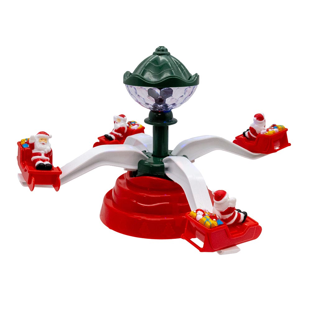 Kurt Adler Battery Operated Musical Christmas Deco with Santa Table Piece